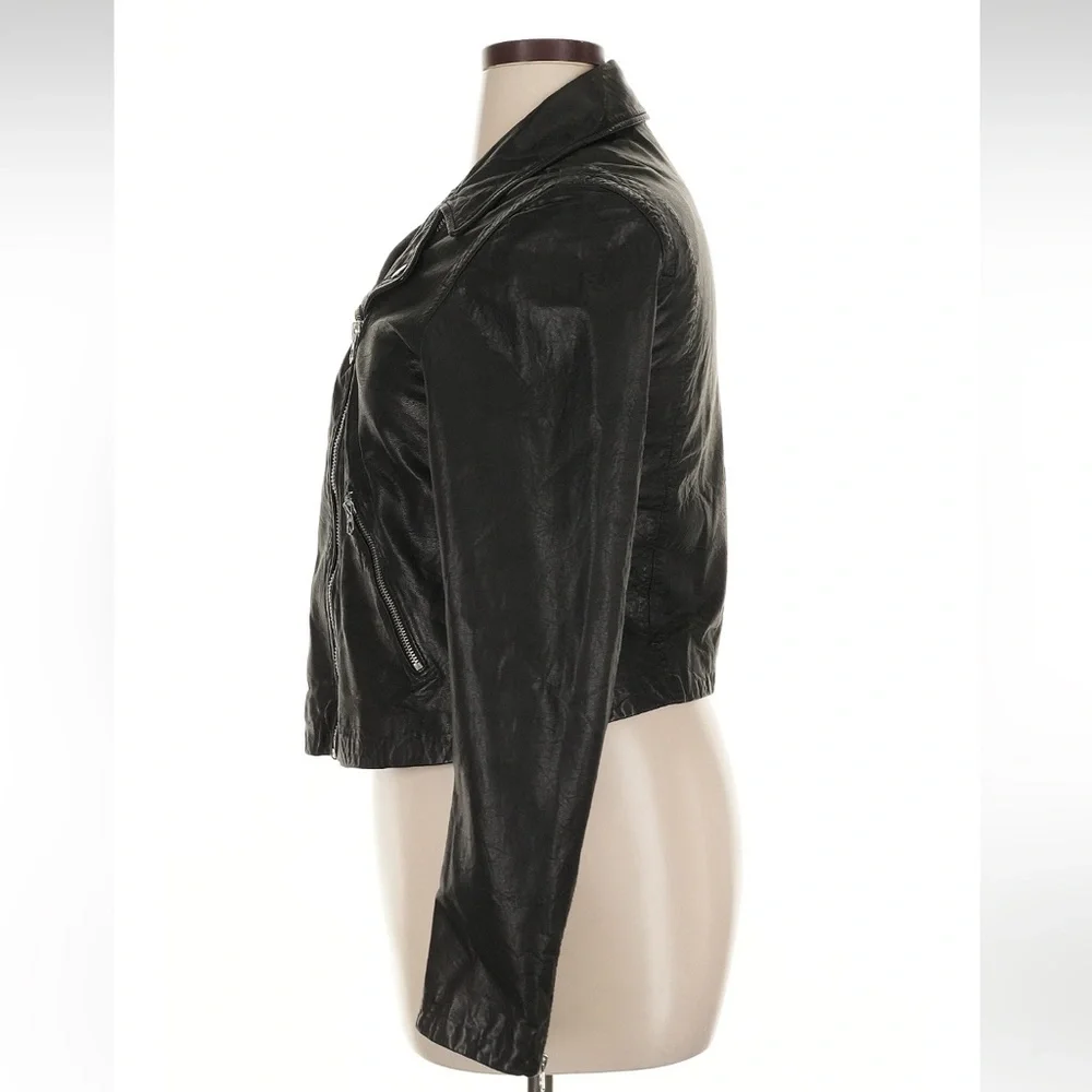 Madewell Black Leather Moto Jacket Size XL - Picture 4 of 13